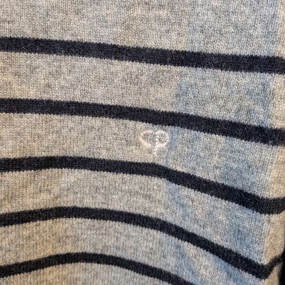 Chinti & Parker Gray Knit with Pink Star Wool & Cashmere Size Small - Picture 6 of 6